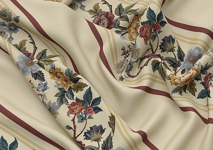Jennys Stripe, Merlot - Roman Blind - Image 4